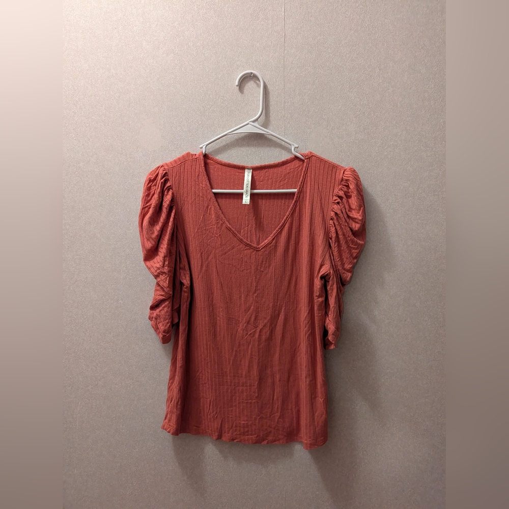 Forgotten Grace Puff Sleeve Fitted Blouse